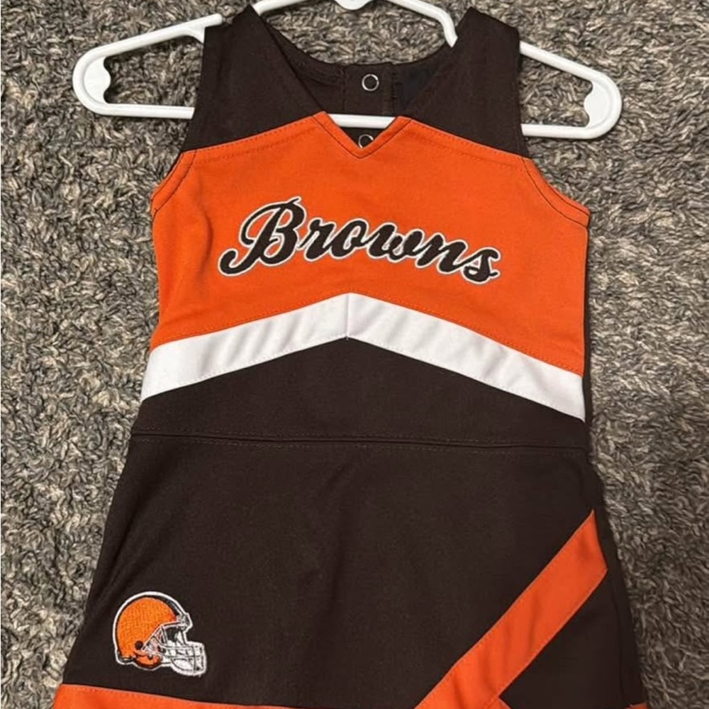 NFL Kids Casual Dress - Orange, Brown, White